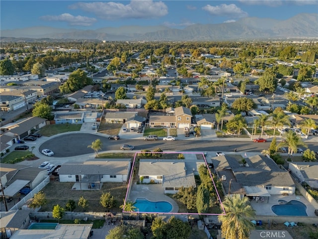 aerial view featuring a mountain view