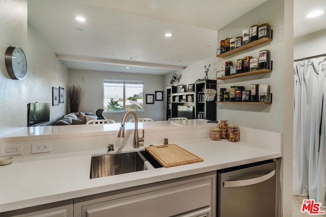 kitchen with dishwasher and sink