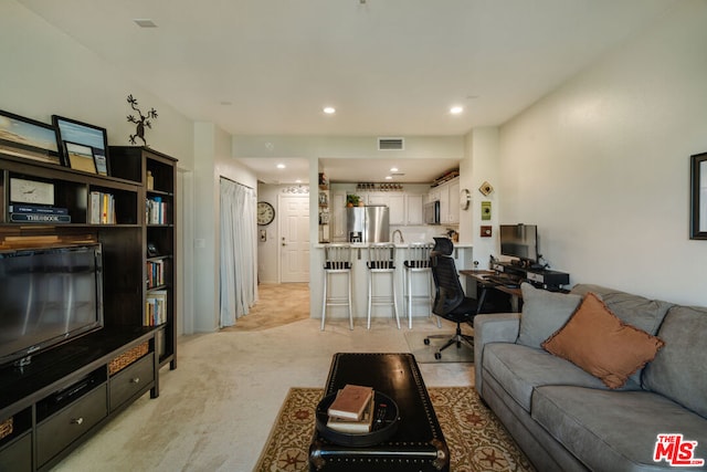 view of carpeted living room