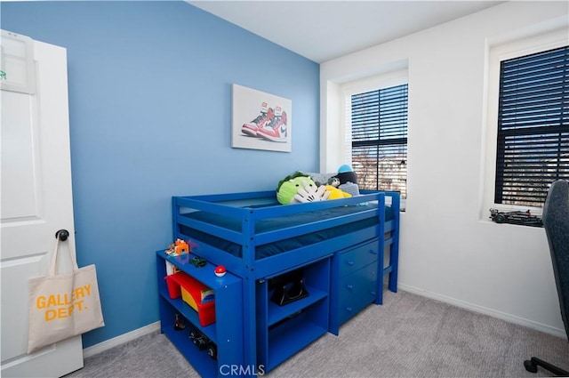 view of carpeted bedroom