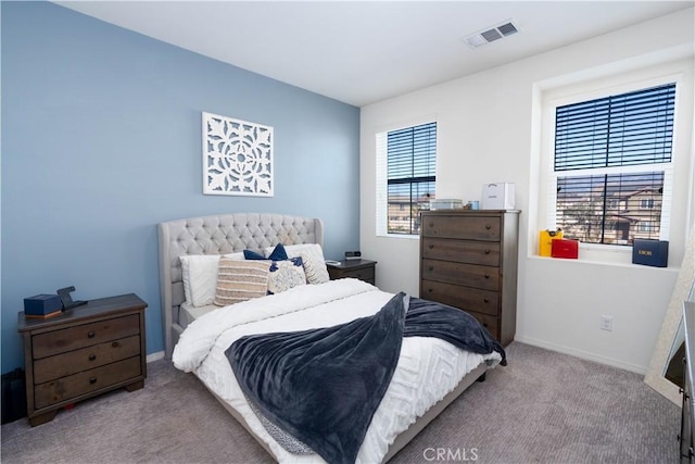 view of carpeted bedroom