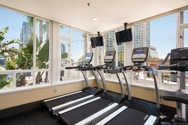 view of exercise room