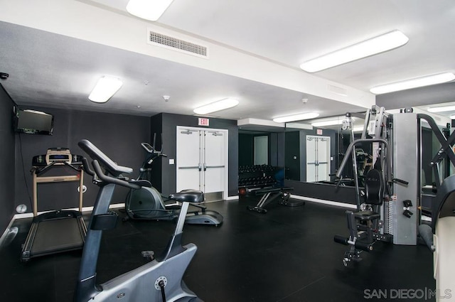 view of workout area