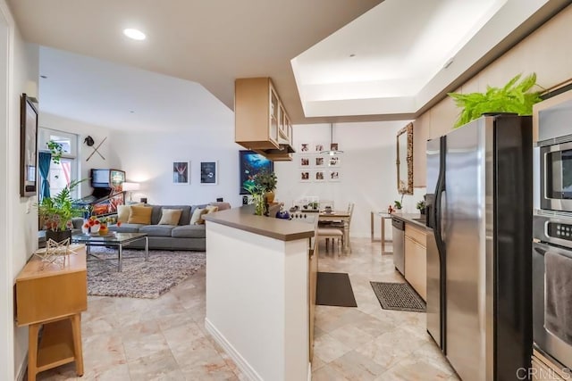 kitchen featuring appliances with stainless steel finishes