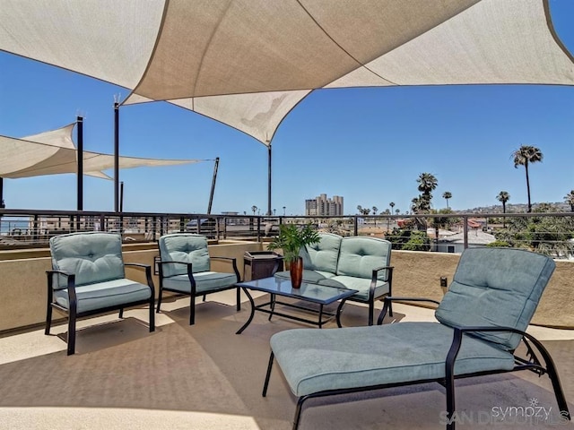 view of patio with outdoor lounge area