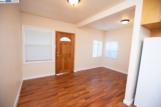 entryway featuring dark hardwood / wood-style flooring