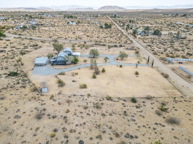 drone / aerial view with a mountain view