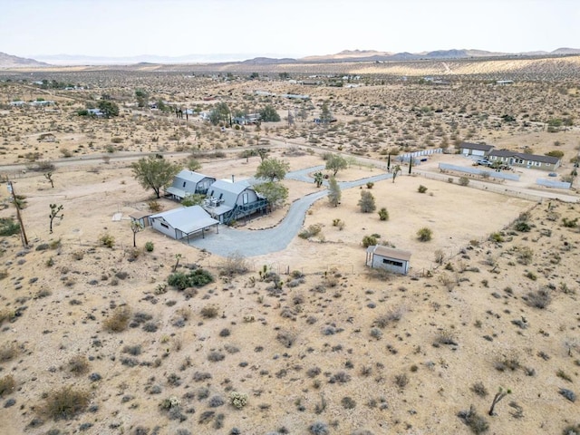 drone / aerial view with a mountain view