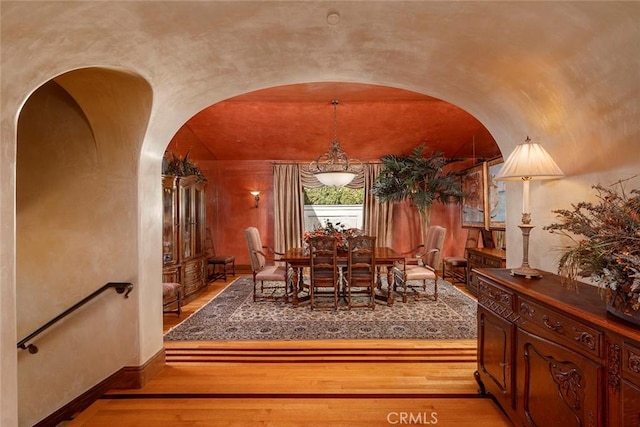 dining area featuring light hardwood / wood-style flooring