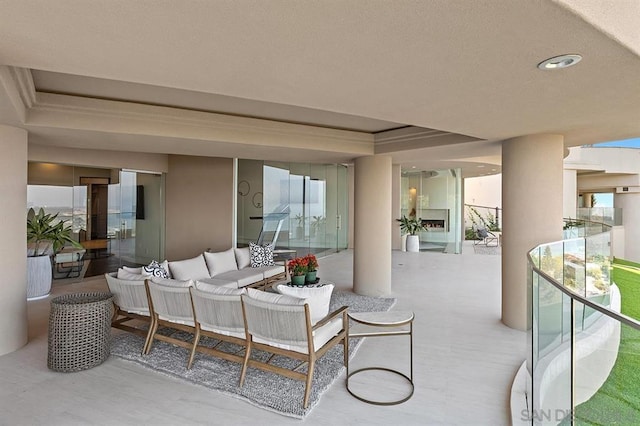 view of patio / terrace featuring an outdoor hangout area