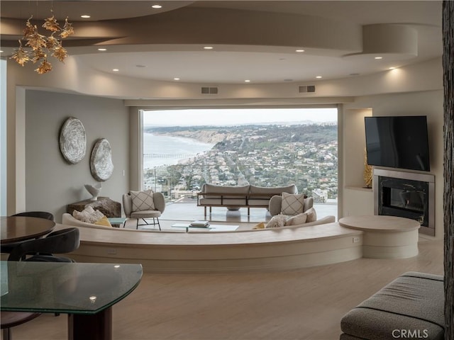 living room featuring a healthy amount of sunlight