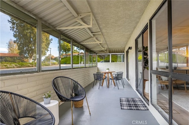 view of sunroom