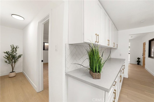 hall featuring light hardwood / wood-style floors