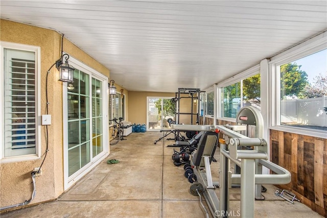 view of sunroom / solarium