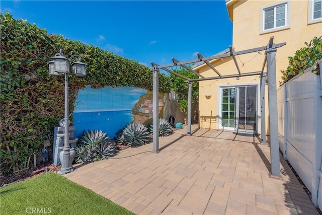 view of patio / terrace with a pergola