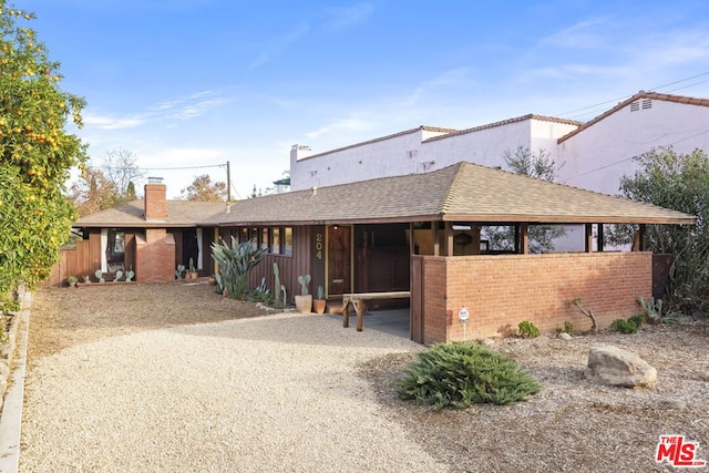 view of ranch-style house