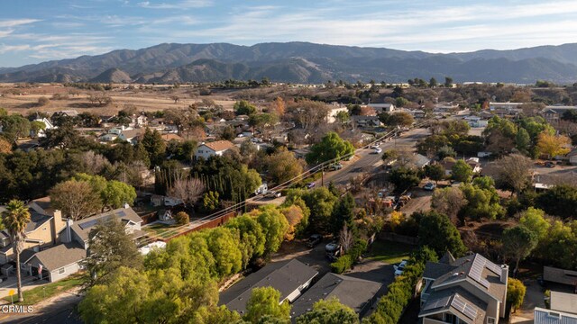 aerial view featuring a mountain view