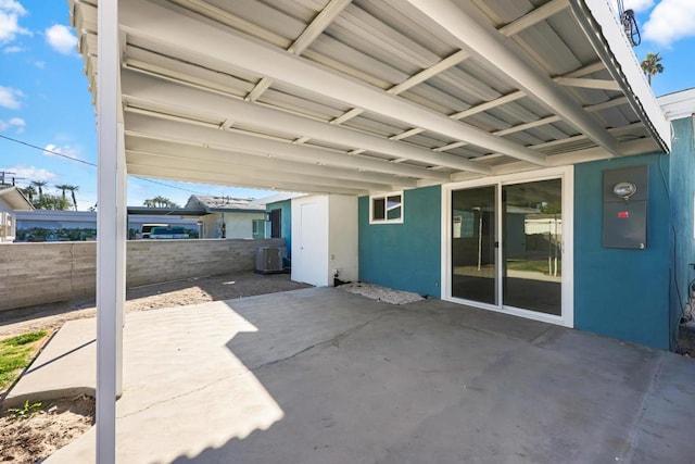 view of patio / terrace featuring central AC