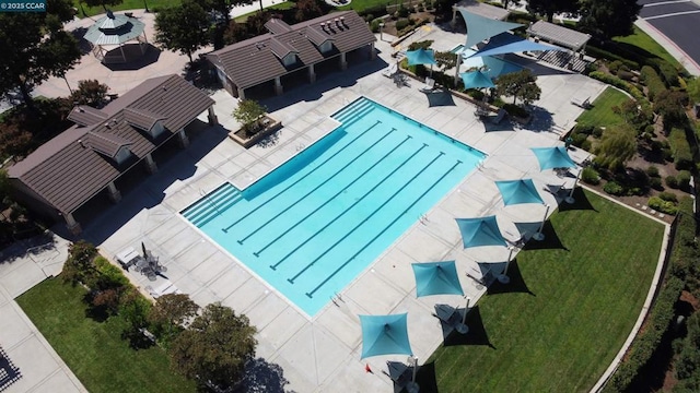 birds eye view of property