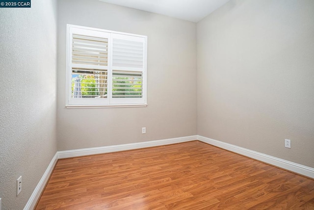 empty room featuring light wood-type flooring