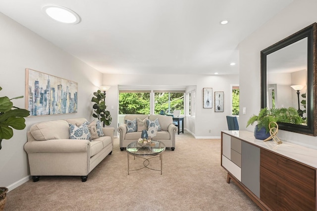 view of carpeted living room