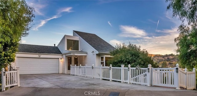 view of front of house featuring a garage