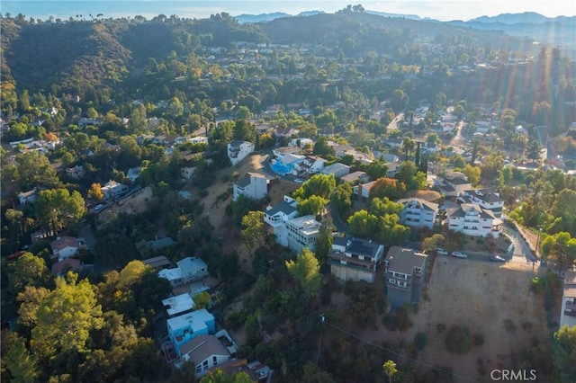 drone / aerial view with a mountain view