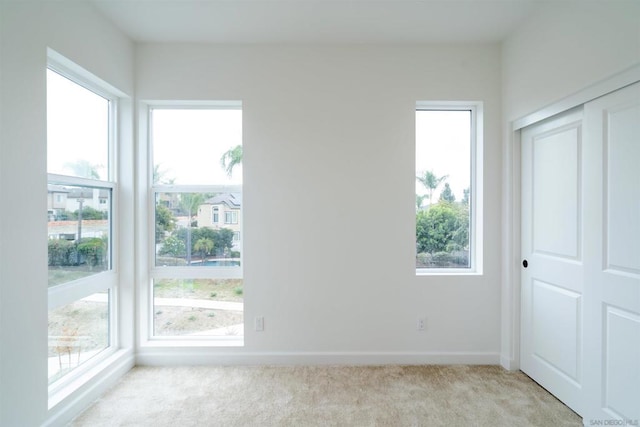 view of carpeted spare room