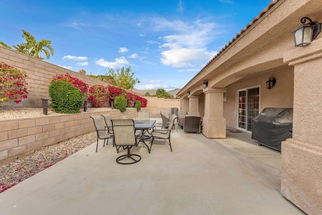 view of patio with grilling area