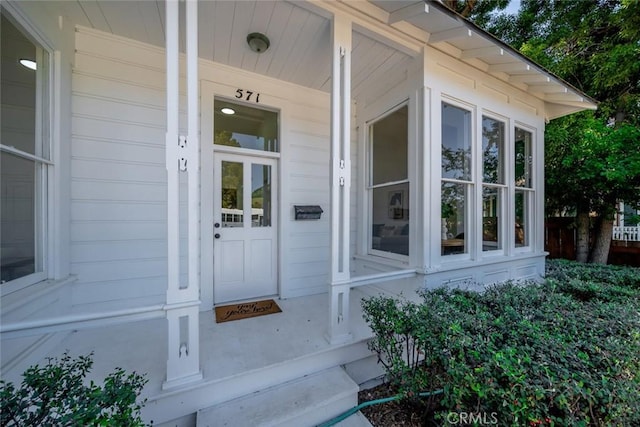 view of doorway to property