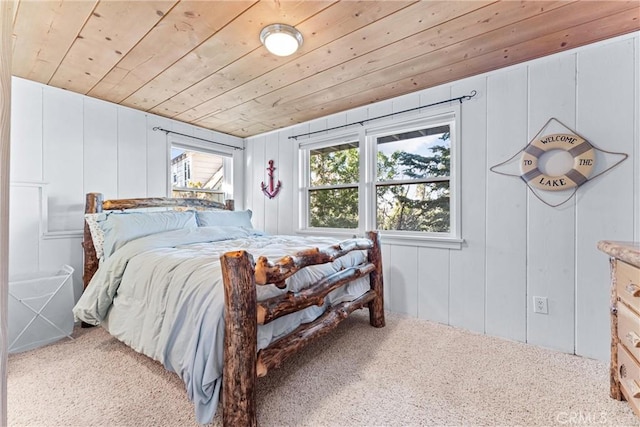 347 Emerald Dr, Lake Arrowhead, CA 92352 - bedroom featuring wood ceiling and carpet flooring