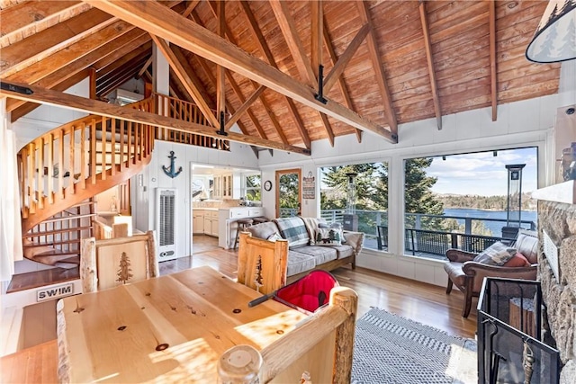 347 Emerald Dr, Lake Arrowhead, CA 92352 - sunroom featuring a heating unit