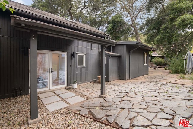 view of patio with french doors