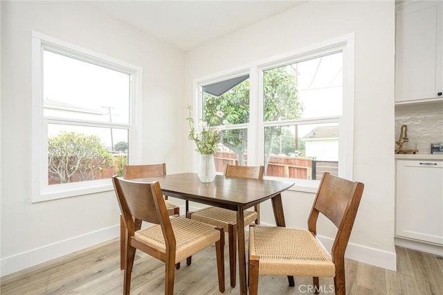 dining room featuring light wood-type flooring