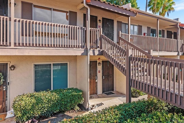 exterior space with a balcony