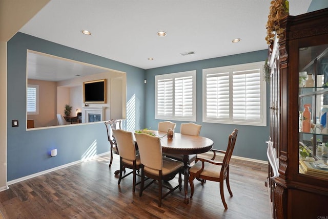 dining room featuring wood-type flooring