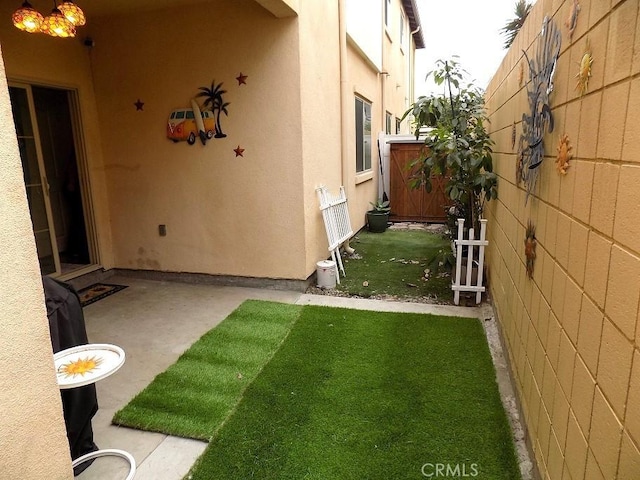 view of yard featuring a patio area