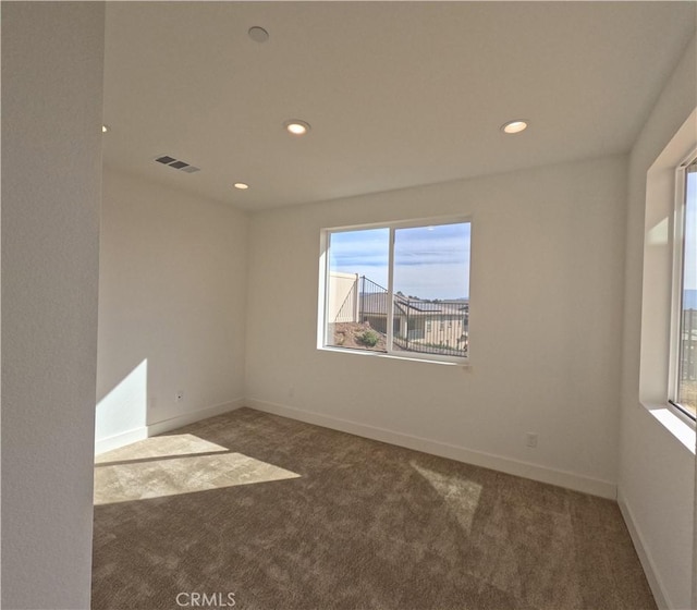 carpeted empty room with a wealth of natural light