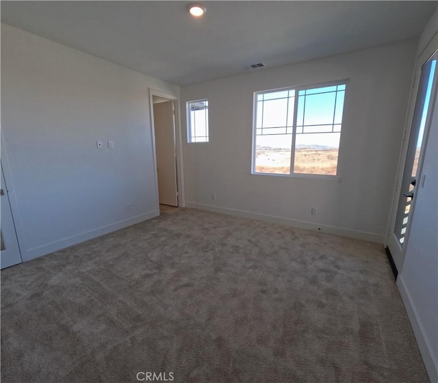 view of carpeted empty room