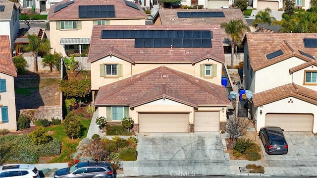 view of front of house featuring solar panels