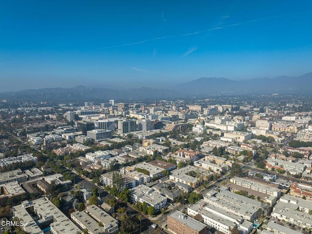 aerial view featuring a mountain view