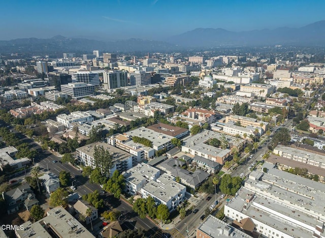 aerial view featuring a mountain view