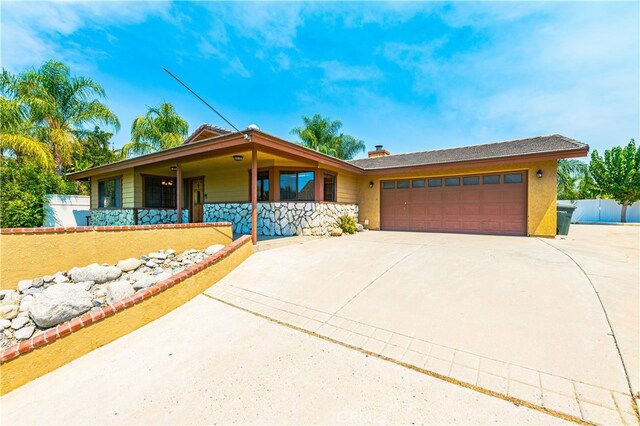 ranch-style house with a garage