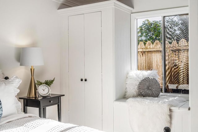 bedroom featuring a closet