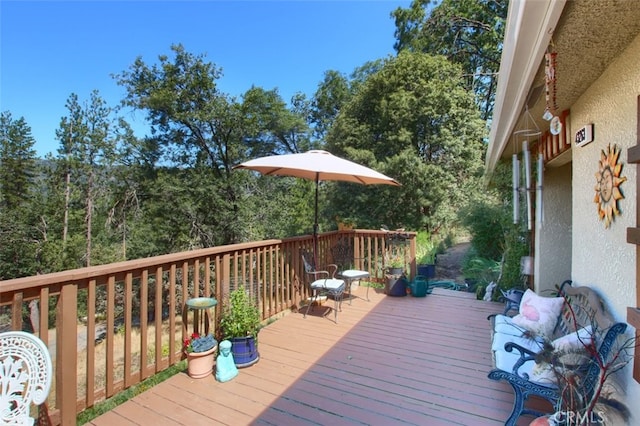 view of wooden terrace