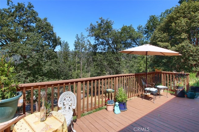 view of wooden deck