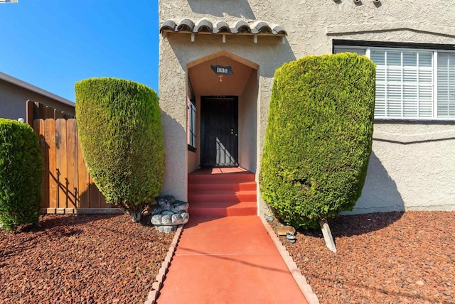 view of doorway to property