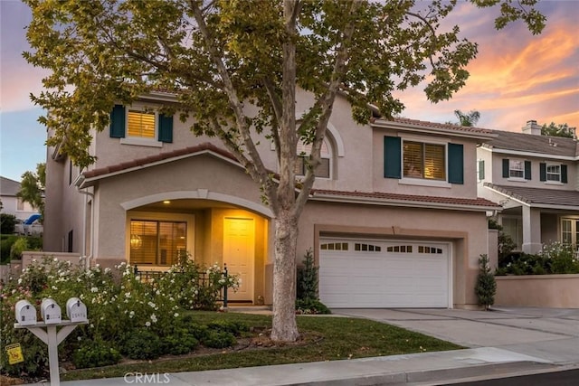 view of front of home featuring a garage