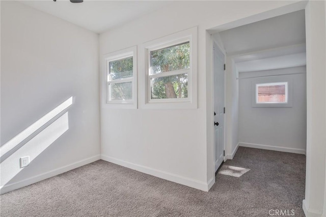 view of carpeted spare room