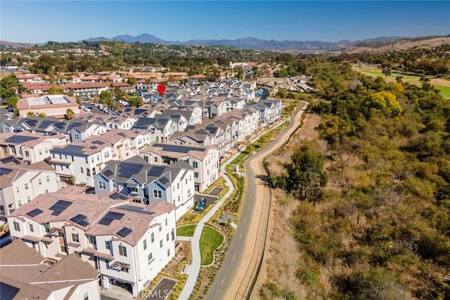 aerial view featuring a mountain view